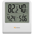 Indoor Thermometer, Room Thermometer and Hygrometer with Clock, Temperature and Humidity Meter with Clock, Double Comfort Indicator, Time, Date(White)