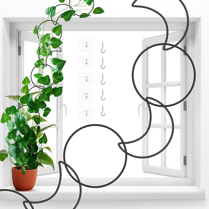 Vodolo 18 Pcs Chain Trellis for Climbing Plants Indoor Outdoor,Wall Plant Vine Climbing Support for Potted Plants,Houseplant Accessorie for Climbing Plants Pertains to Monstera,Pothos,Ivy,Wisteria