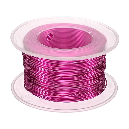 HARFINGTON Bonsai Wire Anodized Aluminum Training Wire Roll 0.8mm Gauge 98ft Length Bendable Bonsai Tree Wire for Garden, Horticulture, Landscape, Planting, Rose Red