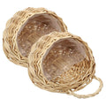 2pcs Woven Hanging Planter Basket Decorative Wall Hanging Flower Storage Baskets for Home Decor Space Saving for Indoor Plants Flowers Rustic Style for Kitchen Living Bathroom