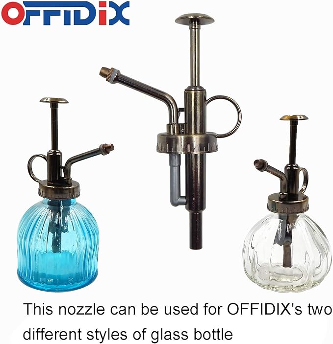 OFFIDIX Glass Spray Bottle,Flower Mister Indoor Plant Watering Can Plant Mister(Wine Red Gray Gradient),Sprayers Watering Nozzles Replacement for Plant Mister