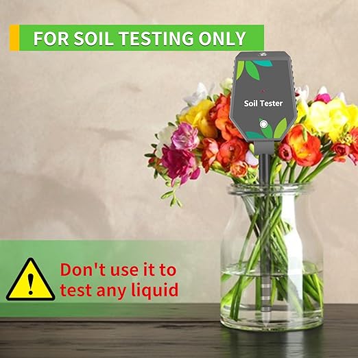 Soil Moisture Meter for Plants, 8-in-1 Soil pH Meter Moisture, Light, pH, EC, Fertility, Salt, Temp, Air Humidity, Soil pH Test Kit Great for Garden, Lawn, Farm, Indoor & Outdoor Use