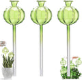 Plant Watering Globes Stakes, Joyeee 3pcs Self Watering Colorful Glass Plant Watering Devices Automatic Watering Bulbs Vacation Plant Waterer for Outdoor Indoor Garden Plants