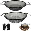 Black Dirt Soil Sifter for Gardening - 2Pcs Multi Mesh Size Set (1/8",1/4") Heavy Duty Garden Sieve with Dual Handles, Ideal for 5 Gallon Bucket Compost, Dirt, Sand, Gravel, Rocks & Sawdust Sifter