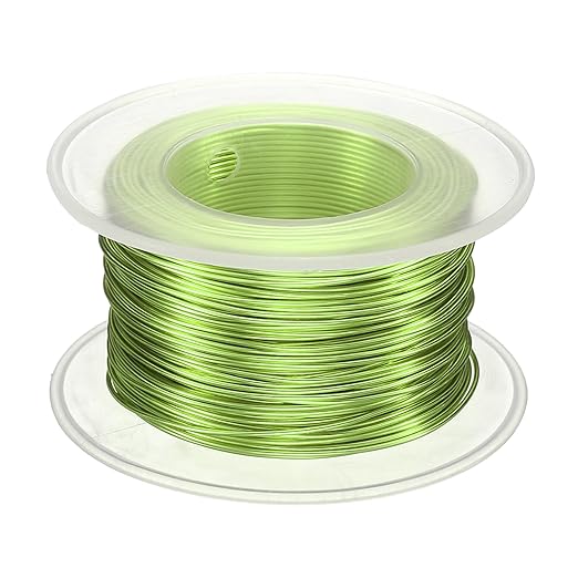 HARFINGTON Bonsai Wire Anodized Aluminum Training Wire Roll 0.8mm Gauge 98ft Length Bendable Bonsai Tree Wire for Garden, Horticulture, Landscape, Planting, Grass Green
