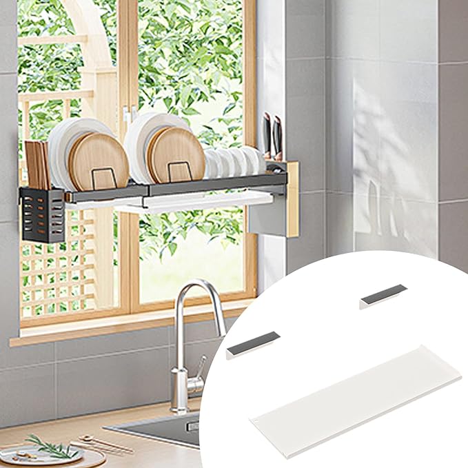 Window Sill Plant Shelf Countertop Extension Waterproof Sturdy Kitchen Window Shelf Storage Rack for Office Workbench, 15cmx40cm
