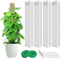 4 Pack 24 Inch D-Shaped Clear Plastic Moss Pole for Plants Monstera, Stackable Climbing Plant Support for Monstera, Pothos, Philodendron, Open Design for Sphagnum Moss