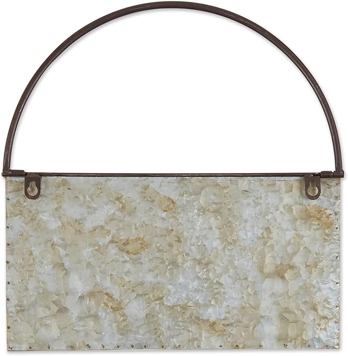 DII Galvanized Planter Collection Wall Hanging, Rectangle, 14.5x4x14.5, Iron