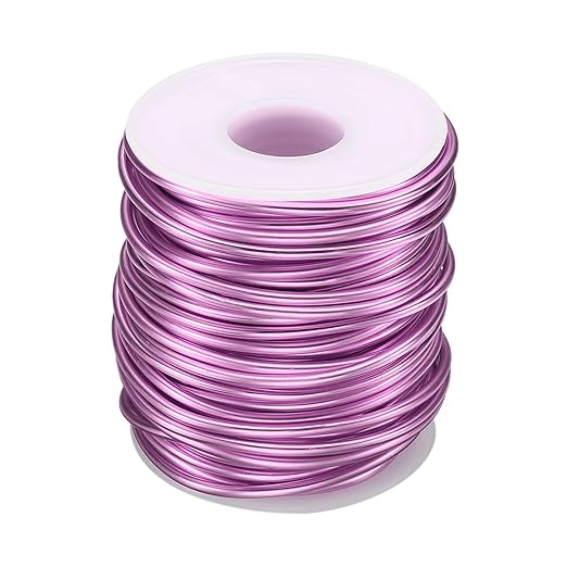 HARFINGTON Bonsai Wire Anodized Aluminum Training Wire Roll 2.5mm/10 Gauge 66ft Length Bendable Bonsai Tree Wire for Garden, Horticulture, Landscape, Planting, Light Pink