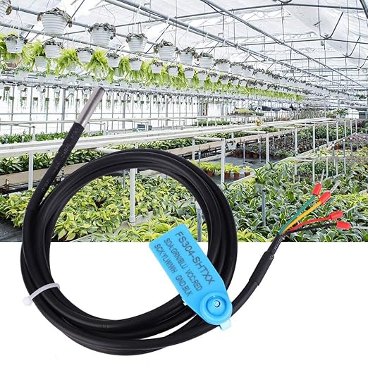 Soil Digital Temperature & Humidity Sensor Probe Stainless Steel Case Housing Low Consumption I2C Output Practice DIY(),Temperature and Humidity Sensor