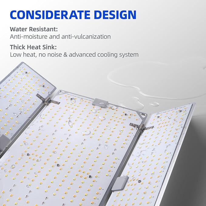 Barrina 4x4 Grow Lights for Indoor Plants Full Spectrum, BU2000 Dimmable, Adjustable LED Grow Light Panel, 816 LEDs, High PPFD, Plant Lights for Indoor Growing, Seedling, Flowering and Fruiting