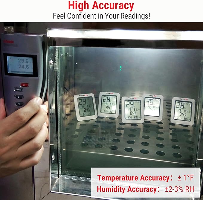 TempPro TP50 Digital Hygrometer Indoor Thermometer Room Thermometer and Humidity Gauge with Temperature Humidity Monitor(Previously ThermoPro)
