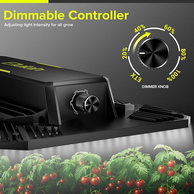 UAP800 80W LED Grow Light, New-gen Lens Full Spectrum Dimmable Daisy Chain Plant Light for Indoor Plant Growing, Deeper Penetration Grow Lights for Seed Starting Vegetables Bloom in 2x2ft Grow Tent