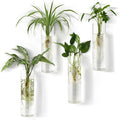 Mkono Propagation Station Wall Planter Hanging Glass Tubes Flower Vase for Hydroponics Plants, Bathroom, Home Office Living Room Decor Gift, Cylinder Set of 4(Plants not Included)
