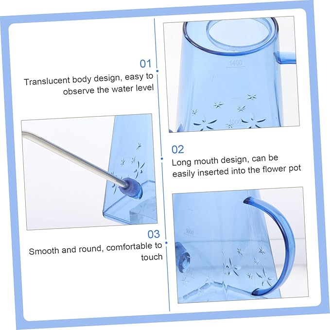 Transparent Long Spout Watering Can for Indoor Plants Household Garden Pot with Seal and Capacity Precise Pouring Water Can for Outdoor and Indoor Use