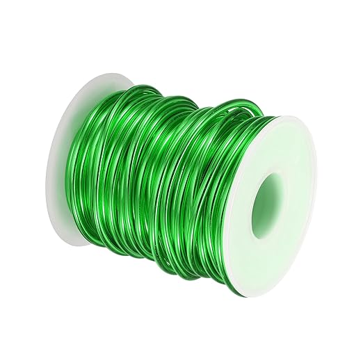 HARFINGTON Bonsai Wire Anodized Aluminum Training Wire Roll 3mm/9 Gauge 33ft Length Bendable Bonsai Tree Wire for Garden, Horticulture, Landscape, Planting, Green