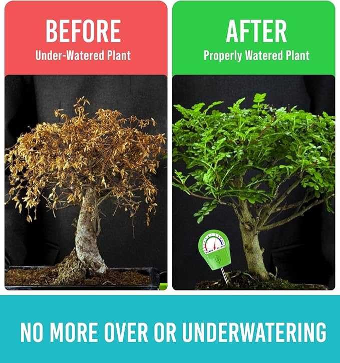 GROWIT Plant Moisture Meter - Accurately Tells You When to Water Your Plants - 26cm, No Battery Needed