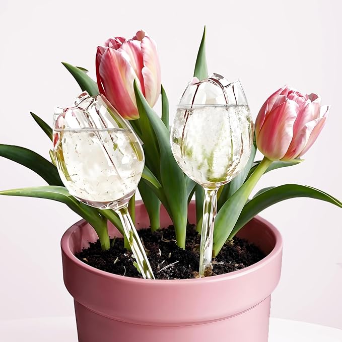 4 Pack Self-Watering Globes for Plants, Automatic Watering Bulbs for Indoor Outdoor Plants, Plant Watering Spikes for Vacation