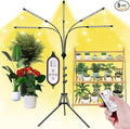 yentbokj 5-Head Adjustable LED Lights, Full Spectrum Grow Lamp with Timer, Warm White Light for Indoor Plants
