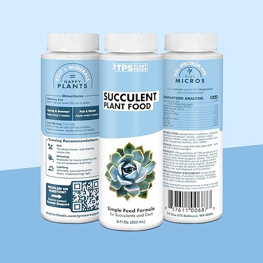 Succulent Fertilizer – Liquid Plant Food for Compact Growth, Vibrant Color & Stronger Root Development, 32 oz
