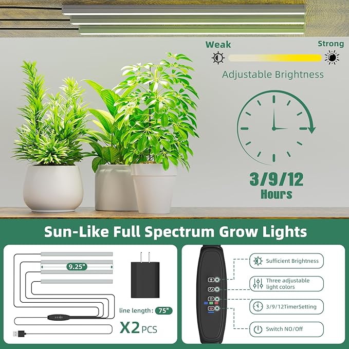Simple Trending Plant Stand Indoor with Grow Light, 4 Tier Tall Metal Plant Shelf, Heavy Duty Ladder Flower Planter Display Holder for Bedroom Balcony Decor Patio，Black