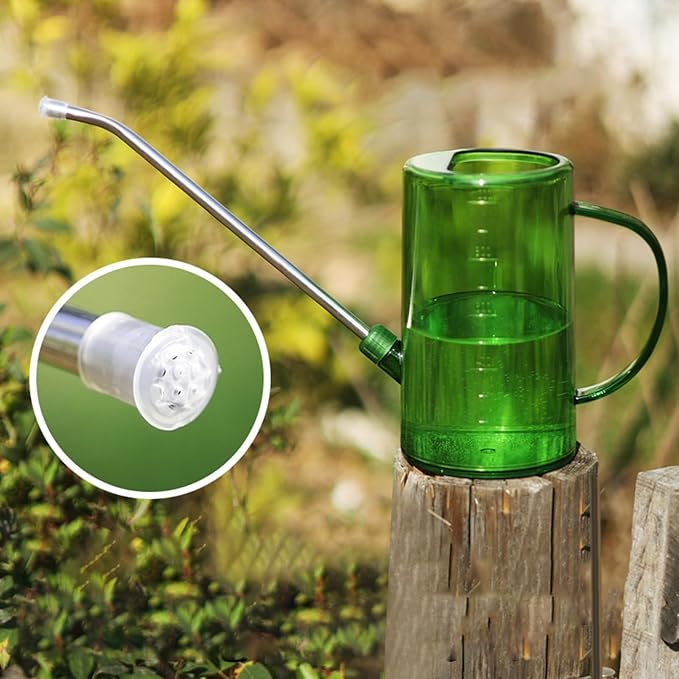 Watering Can for Indoor Plants, Small Watering Cans for House Plant Garden Flower, Long Spout Water Can for Outdoor Watering Plants 1. 5L 2/5 Gallon Clear
