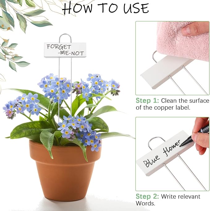 Maitys 38 Pcs Metal Plant Labels Garden Markers Outdoor Weatherproof 10.6 Inch Stainless Steel Nursery Tags Reusable Bulk with Pens for Flower Fruit Vegetable Seedling (White Label with Black Ink)
