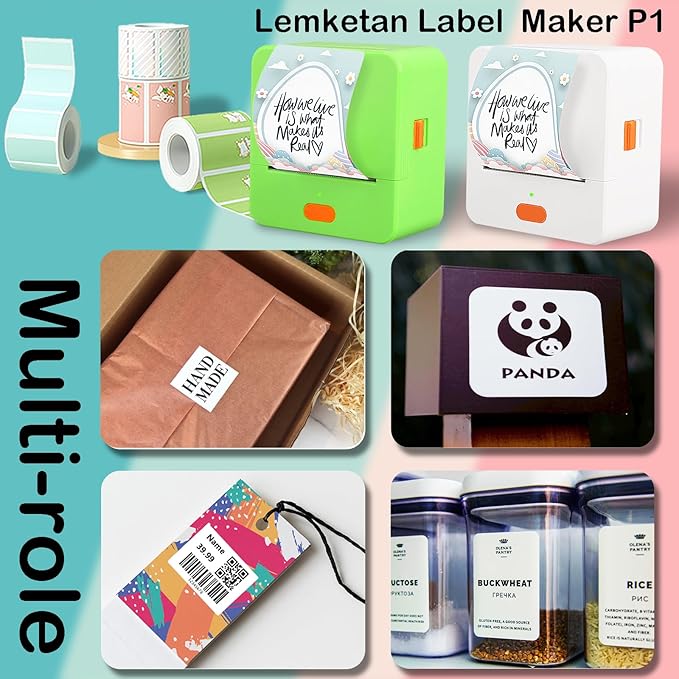 Thermal Labels Compatible for Supvan T50M Pro, Phomemo M110, Label Maker Tape Refill, Weatherproof & Tear-Resistant Thermal Stickers (30mm x 30mm, 1.18''x1.18'')