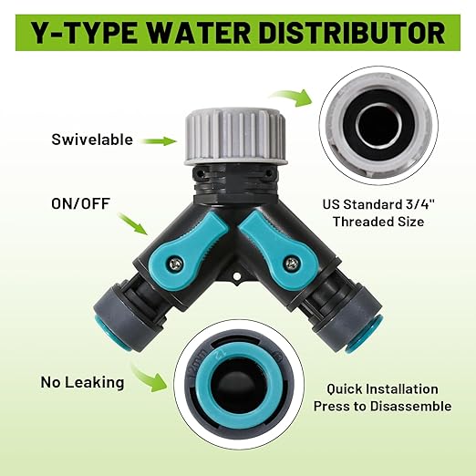 100-Foot Drip Irrigation System - 16 Copper Nozzles + T-Connectors for Gardens, Lawns, Plants, and Hydroponics - Quick-Connect Watering Kit