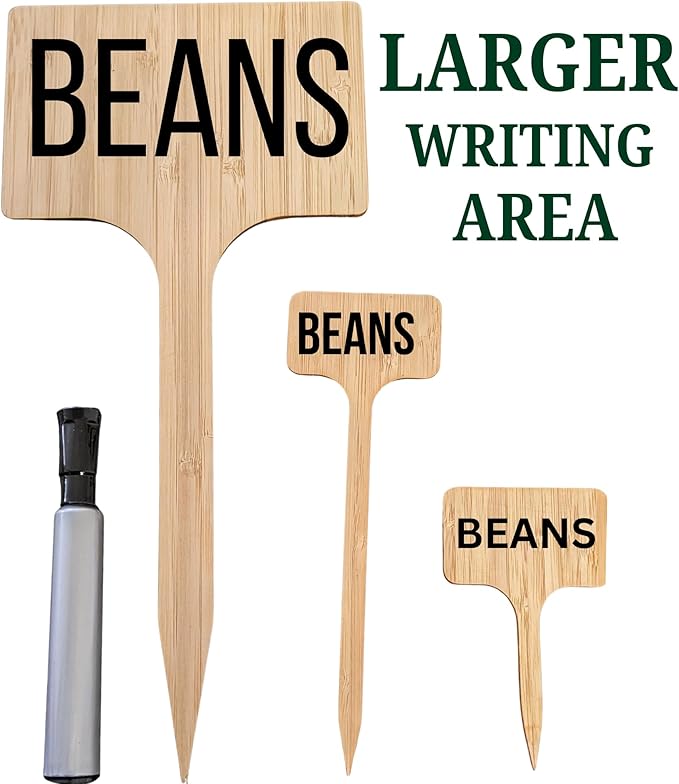 100 Pcs Large 8" Tall Garden Markers Label Plant Signs Easily Identify Plants