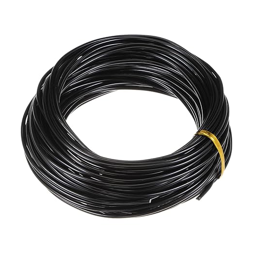 HARFINGTON Bonsai Training Wire 2.5mm Total 20mm 66 Feet Anodized Aluminum Wire Corrosion Resistant Garden Wire for Plants Bonsai Trees Shaping Bending Indoor, Black