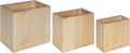 Kate and Laurel Domio Wall Hanging Planter Shelves, Set of 3, Natural Wood, Geometric Nesting Planter Collection