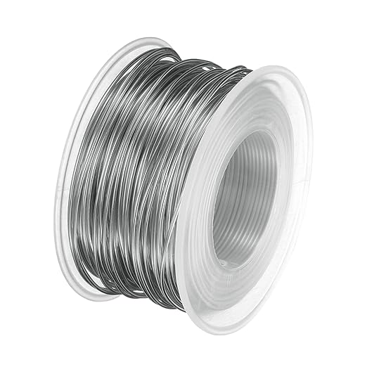HARFINGTON Bonsai Wire Anodized Aluminum Training Wire Roll 1mm/18 Gauge 98ft Length Bendable Bonsai Tree Wire for Garden, Horticulture, Landscape, Planting, Dark Silver