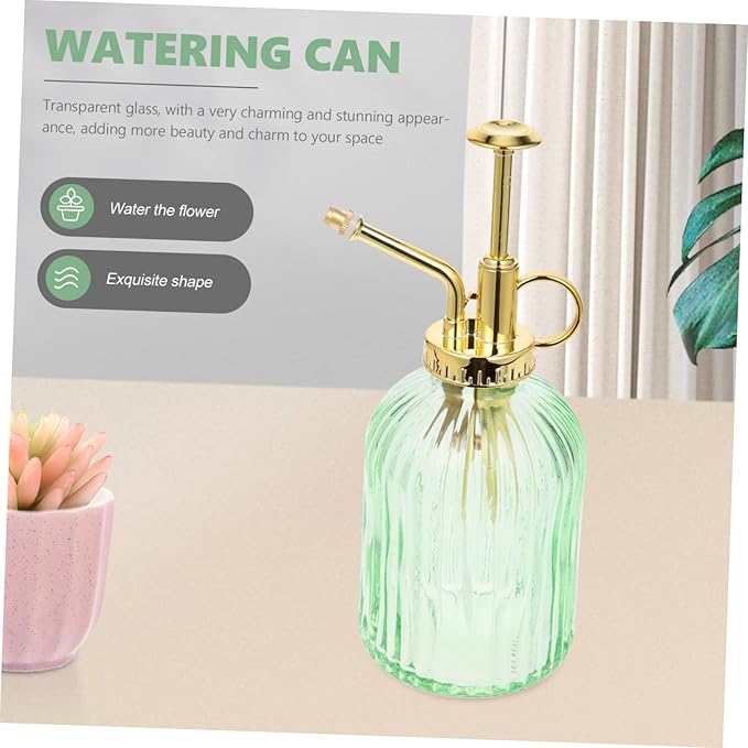 Vintage Glass Plant Mister Spray Bottle 350ml Capacity for Indoor and Garden Use Elegant Watering Pot Fine Mist Nozzle for Succulent and Houseplant Care