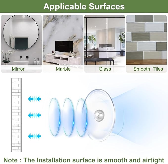 2-Pack 6'' Clear Acrylic Modern Window Mount Floating Shelf, 2 Shelves, 2 Inch Depth, 5 lbs Max Weight, Space Saving, No Drilling, Suction Cup, Bathroom, Kitchen, Wall