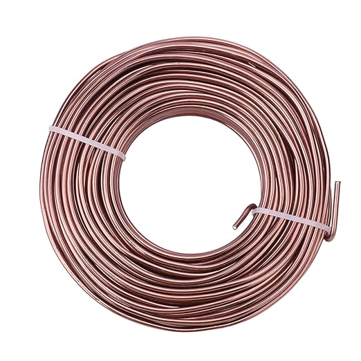 98 Feet Brown Anodized Aluminum Bonsai Training Wire, 4.0mm Anodized Aluminum Wire, 98 Feet Bonsai Plant Wire, Professional Grade Bonsai Training Wire for Crafts, Sculpting, Home Decoration