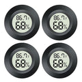 4 Pack Mini Digital Hygrometer Gauge Indoor Thermometer, LCD Monitor Temperature Outdoor Humidity Meter for Greenhouse Jars Incubators Guitar Case, Fahrenheit (℉) or Celsius(℃)