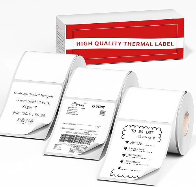 M220 Thermal Labels - 2.75"X3.14"(70x80mm) Compatible with Phomemo M250 Labels, White Square Print Master Label Refill for M220, M221, M250, M260, M421 Label Maker for Barcode, Ingredient, 3 Rolls