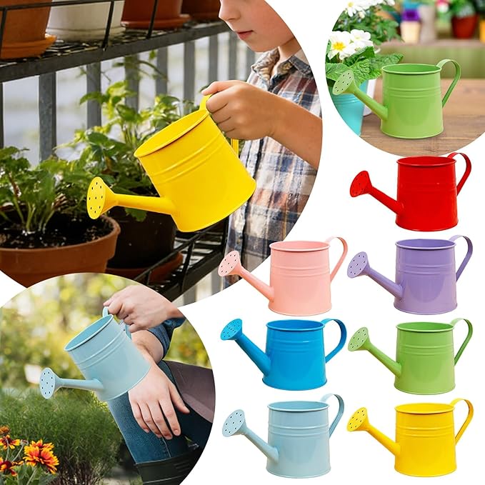 1.6L Watering Can for Indoor Outdoor Plants, Modern Small Watering Cans, Metal Flower Watering Can, Long Spout Watering Can-Colorful Plant Waterer for Indoor Bonsai Plants Garden Flowers (Yellow)