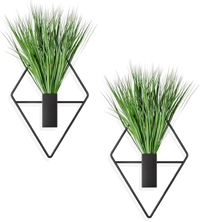 2pack Modern Geometric Wall Mounted Plant Holders for Indoor Decoration Iron Art Hanging Flower Pots Wall Decoration Hanging Planter