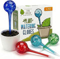 Little Green Leaf Automatic Plant Watering Globes Self Watering Planter Inserts (Set of 4) | Hands Free Multicolor Glass Bulbs | Planter Spikes to Support Indoor & Outdoor Plant Health (350ml)
