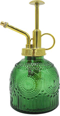 Glass Plant Mister Spray Bottle, 230ML Vintage Plant Spritzer, Succulent Watering Bottle Glass with Top Pump, Small Plants Sprayer Watering Can for Indoor Outdoor House(Green)