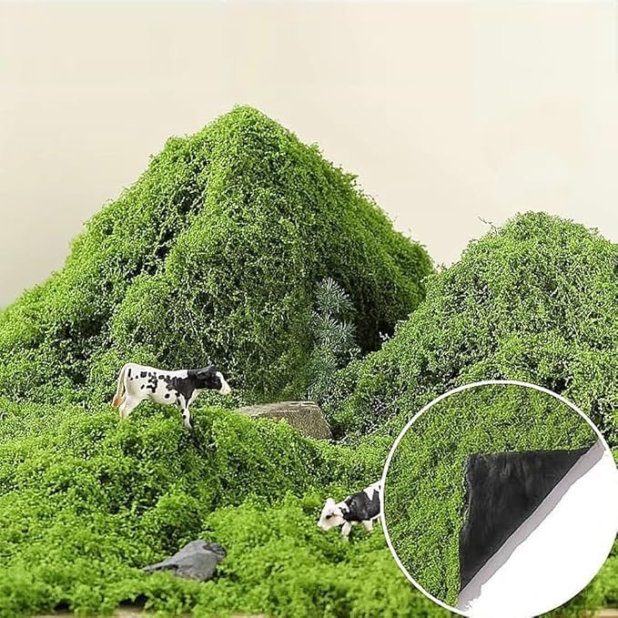 Artificial Green Moss Mat, Carpet Grass Wall with Base Fabric 39.37 * 39.37 inch Fake Moss for Crafts, Faux Moss for Plants Indoor Green Faux Grass for DIY Table Centerpieces Floral Wedding