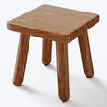 9 Inch Small Wooden Step Stool, multi-functional footstool, shoe changing stool, indoor plant stand, portable and sturdy, suitable for living room, kitchen, bedroom, bathroom (Walnut wood color)