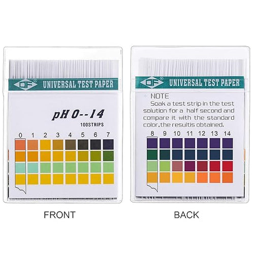 200 Strips Plastic Ph Test Strips, Universal Ph 0-14, Litmus Test Paper with Storage Case for Saliva Urine Water Soil Testing Pet Food and Diet Monitoring