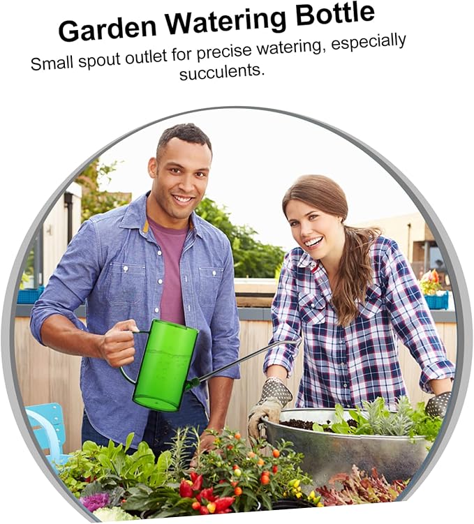 VOSAREA Stainless Steel Long Spout Watering Can for Outdoor Plants 1.5L Sprinkling Kettle Removable Nozzle for Succulents and Garden Use