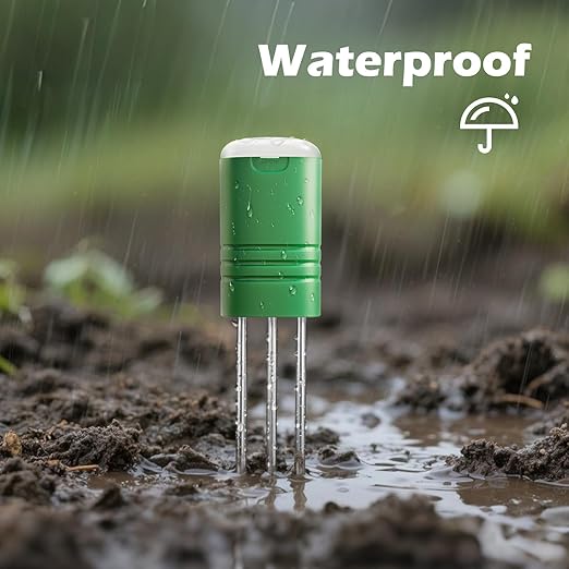 VODESON Soil Moisture Meter for Plants, Multi-Zone Wireless Soil Test Kit & Soil Thermometer, TDR4-in-1 Plant Water Meter, 230ft RF, IPX5 Waterproof, Indoor Outdoor Garden Lawn Farm(Display+4 Sensor)