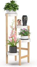 Wisuce Bamboo Plant Stands Indoor, 4 Tiered Tall Corner Plant Stand Holder Multiple Shelf Flower Tables for Garden Indoor Home (4 Tier -2)