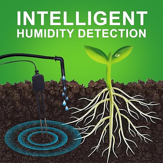 Drip Irrigation kit Indoor Plant Irrigation System Automatic Plant Waterer Plant Humidity Sensor Timer Water drip System kit to Growing Tent IKEA self Watering Automatic Mister kit Greenhouse（1 Sets）
