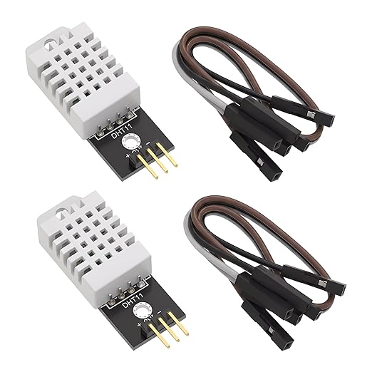 NIIIYTYB 2PCS DHT22 Sensor Temperature-Humidity Monitor Digital Temperature and Humidity Sensor Replace SHT11 SHT15 Ideal for DTH22 Projects and Light Use